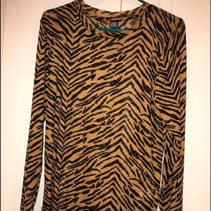 Cheetah print mesh shirt